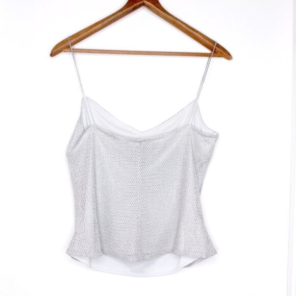 Vintage Y2K Silver Knit Camisole by  JS Collections Size 12 - Picture 3 of 10